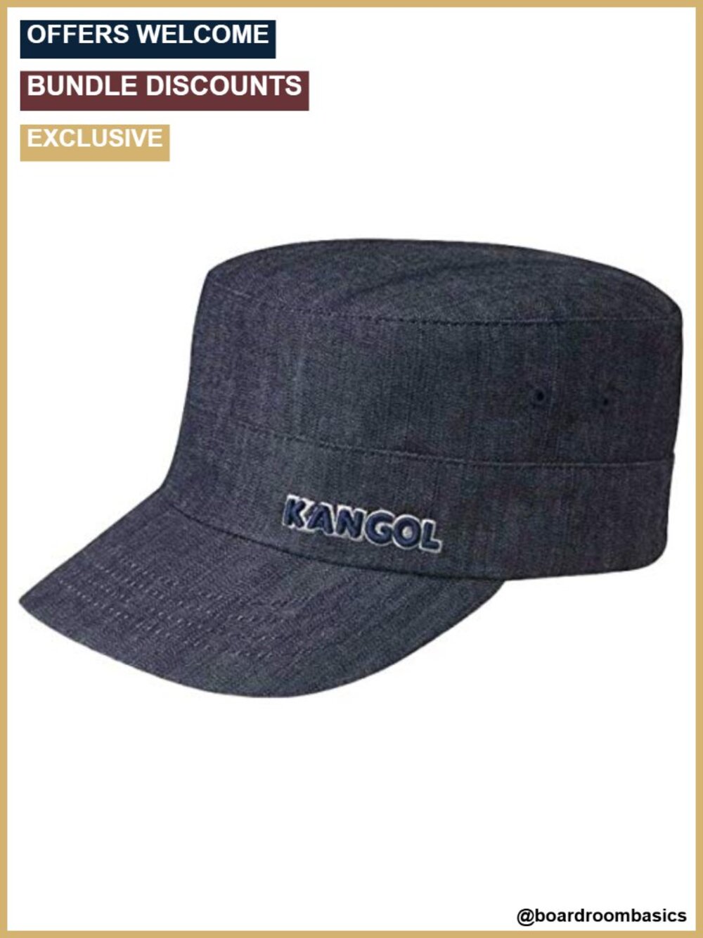 Men's Denim Flexfit Army Cap - Adjustable Cotton Spandex Stretch